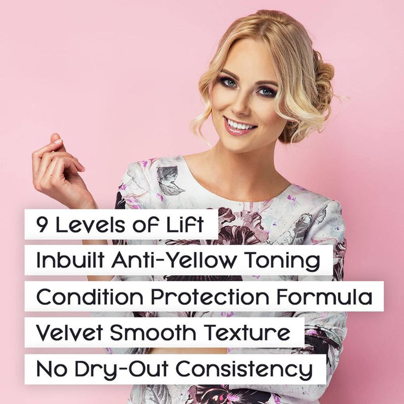 [Australia] - Professional Hair Bleach, Blonde by Choice Blue Velvet, Premium Hair Lightener, 9 Levels Of Lift, Inbuilt Blonde Toner, Perfect Bleach Hair Dye for Root Touch up, Highlights, Balayage, Ombre (100g) 100 g (Pack of 1) 