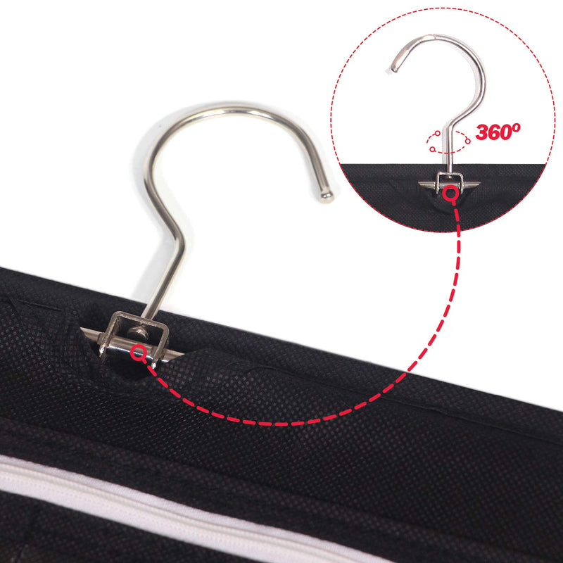[Australia] - DIOMMELL Hanging Jewelry Organizer 47 Pockets with Zipper for Earrings Necklace Bracelet Ring Accessory Display Storage Bag Travel Holder Box 