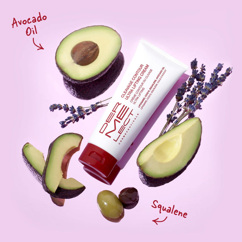 [Australia] - Dermelect Cleavage Contour Ultra Lifting Cream for Décolleté Anti Aging Cream with Squalene Jojoba Avocado Oil CoQ10 Hydrating Smoothing for Wrinkles Crepey Skin Sagging Bust Loss of Elasticity 4 oz 