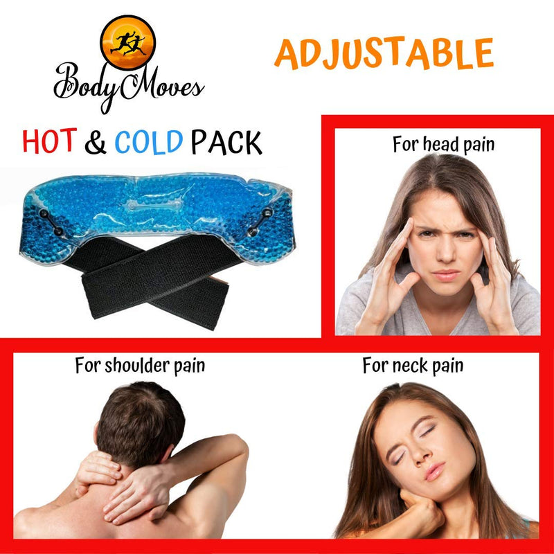 [Australia] - BodyMoves Philadelphia Soft Foam Cervical Collar Plus hot and Cold ice Pack -Neck Traction Device 3 1/4 Inch Immobilizer Collar Support Adjustable Neck and Head Braces (Medium) Medium (Pack of 1) 