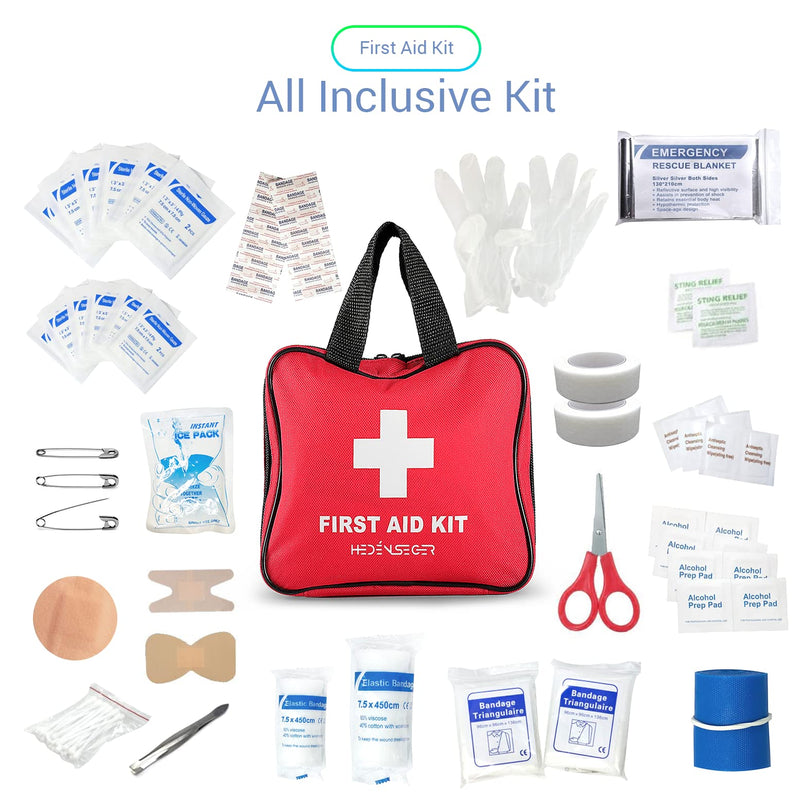 [Australia] - Heden Seger Premium First Aid Emergency Kit, 199 Pcs. - Compact, Waterproof, Lightweight & Full Inclusive - Suitable for Home, Travel, Camping, Outdoor, etc 