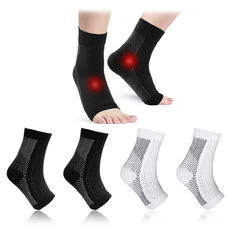 [Australia] - GWAWG 2 Pairs Compression Socks, Ankle Arch Support Socks, Soothesocks for Neuropathy Pain, Compression Foot Sleeves, Suitable for Men & Women Sports (L/XL) 