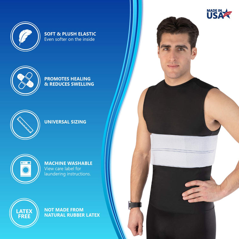 [Australia] - NYOrtho Elastic Rib Support Belt - Torso Compression Rib Brace Treatment Wrap for Natural Healing (Teen/Petite Male - Fits 20"-30" Chest) 20-30 Inch (Pack of 1) 