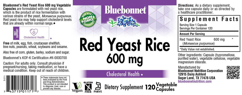 [Australia] - BlueBonnet Red Yeast Rice Supplement, 120 Count 120 Count (Pack of 1) 
