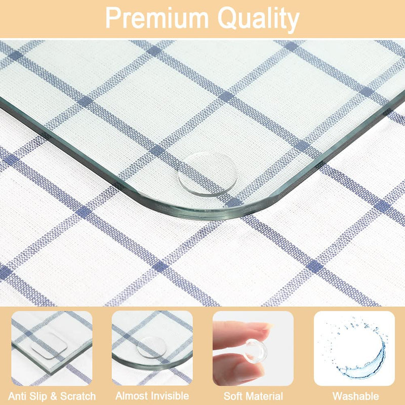 [Australia] - Premium Clear Soft Glass Table Top Bumper, Anti Slide and Scratch for Glass Table, Non-Adhesive Rubber Pads for Glass Table Top Spacer, Round and Square (25mm*2mm，20 PCS) 25mm*2mm 20 