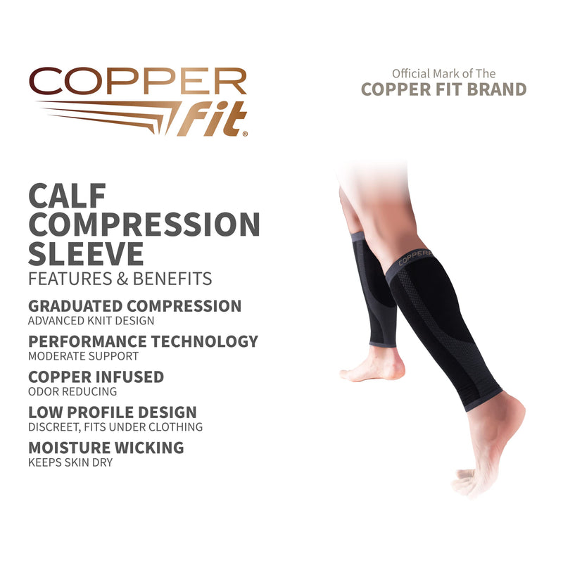 [Australia] - Copper Fit Unisex Calf Compression Sleeves Large/X-Large 
