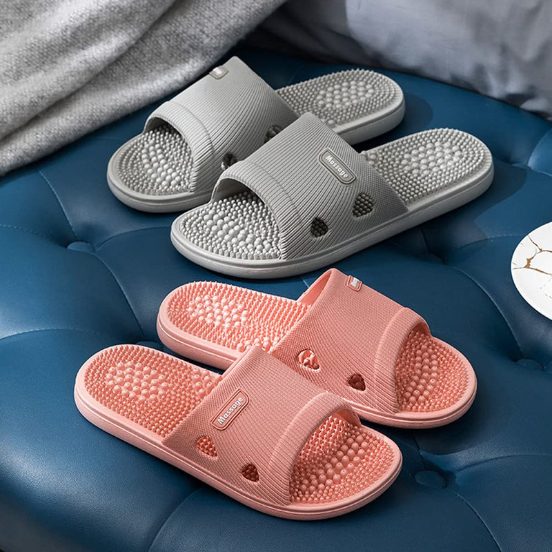 [Australia] - Reflexology Slippers Foot Massager for Plantar Fasciitis Acupressure Acupuncture Slippers Arthritis Pain Relief for feet Man Women Stress Relief Gifts (Pink, UK Women 5.5-6) Pink 