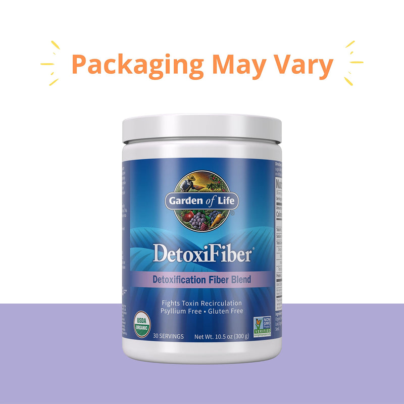 [Australia] - Garden of Life Organic Unflavored Fiber Powder Detox Blend with Chia, Alfalfa & Barley for Herbal Cleanse, Gut Health Support - Detoxifiber - Non-GMO, Gluten-Free, Psyllium Free, Vegan, 30 Servings 
