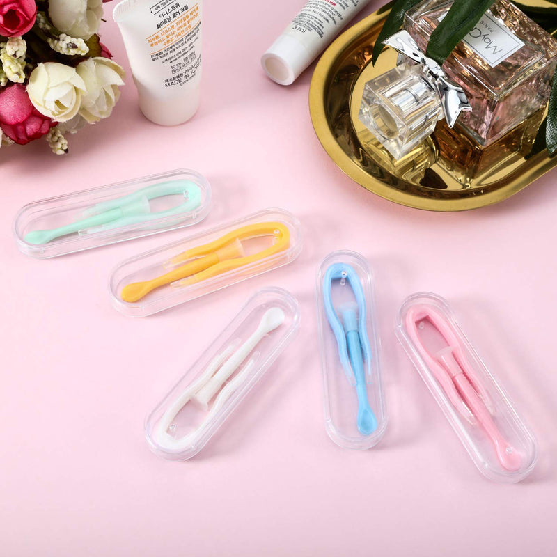 [Australia] - 10 Pieces Travel Tweezers and Suction Stick Contact Lenses Inserter Remover (5 Colors) 