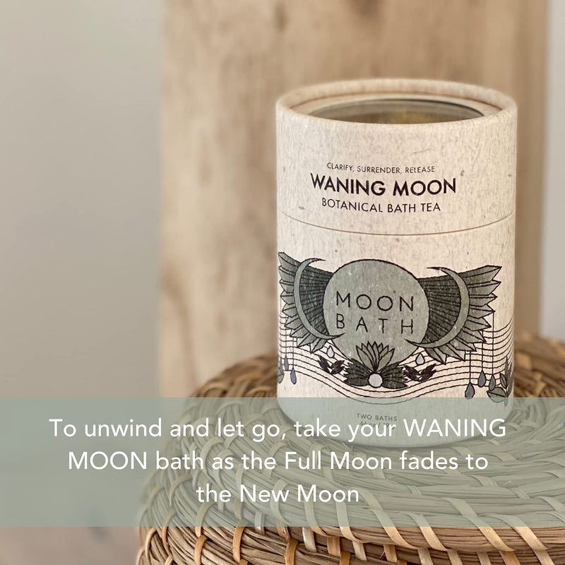 [Australia] - Waning Moon Botanical Bath Tea | Herbal Ayurvedic Bath Soak for Detox & Release w/ Peppermint, Rosemary & Helichrysum. Organic & Natural Body Care. for Kapha Dosha. Loose Leaf Flowers. 2 Baths 