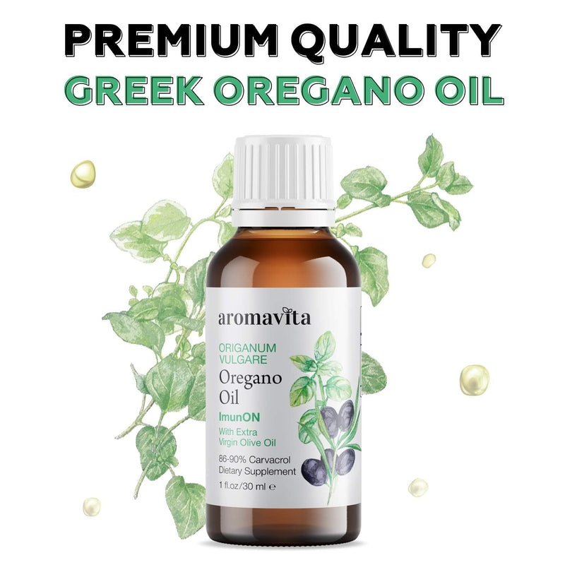 [Australia] - ImunON Greek Oregano Oil - Oregano Essential Oil Containing Over 86-90% Carvacrol - Vegan Friendly Oregano Oil Food Supplement 