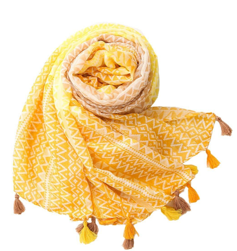 [Australia] - FAIRYGATE Womens Loop Scarves Large Oversized flower Scarfs for Lady Girl with Tassel for Spring Summer Autumn Winter Seasons 8025 L 