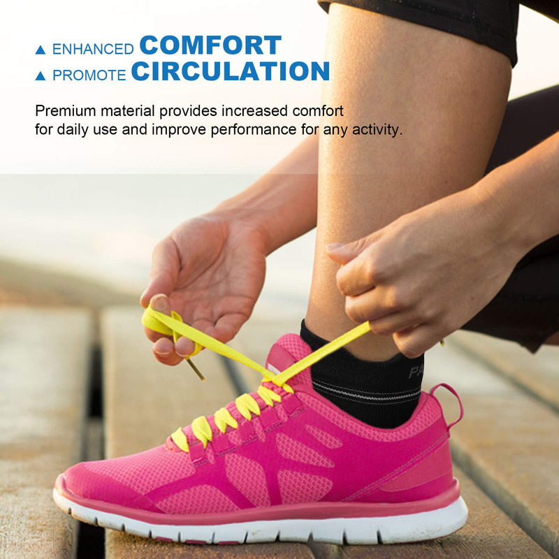 [Australia] - Plantar Fasciitis Sock (6 Pairs) for Men and Women, Compression Foot Sleeves with Arch and Ankle Support (Black, Medium) Black(6 Pairs) Medium (6 Pair) 