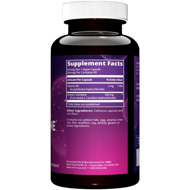 [Australia] - MRM - Acetyl L-Carnitine - 500mg Per Capsule 60 Vcaps 