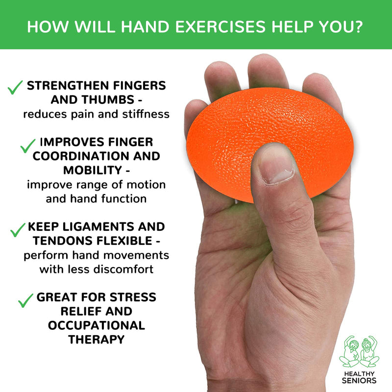 [Australia] - Healthy Seniors Squeeze Balls for Hand Therapy - Perfect for Rheumatoid Arthritis 