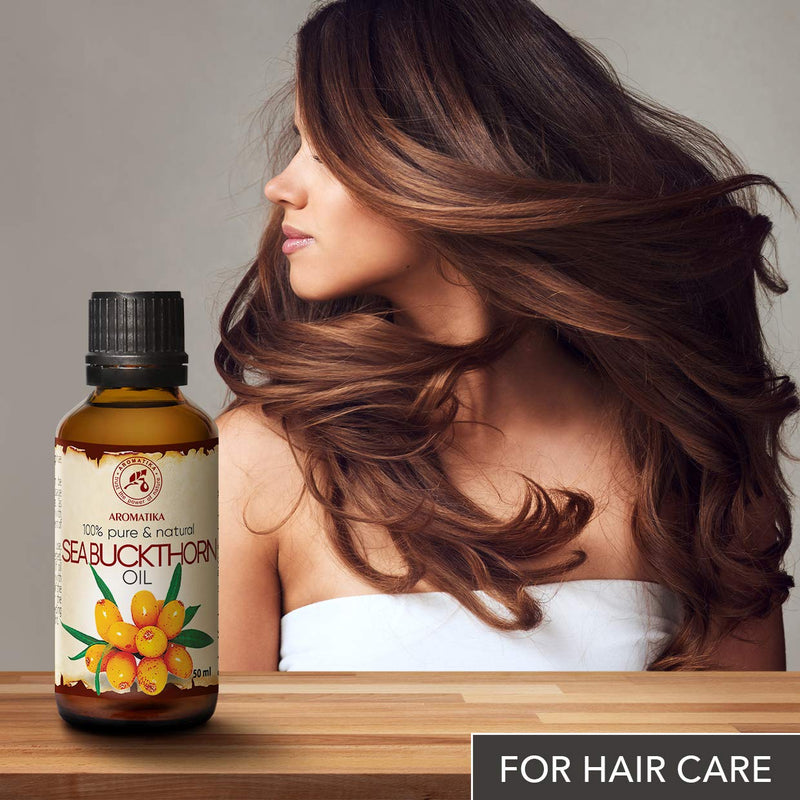[Australia] - Sea Buckthorn Oil 50ml - Cold Pressed - Hippophae Rhamnoides Oil - 100% Pure & Natural Sea Buckthorn Berry Oils - for Face - Hair - Skin –°are - Oils for Beauty & Health - Glass Bottle 