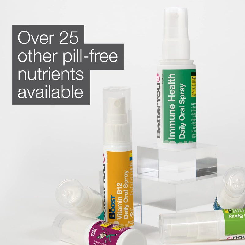 [Australia] - BetterYou Vitamin D 1000 IU Daily Oral Spray, Pill-free Vitamin D3 Supplement, Helps Maintain Vitamin D Levels, 3-month Supply, Made in the UK, Natural Peppermint Flavour Single 