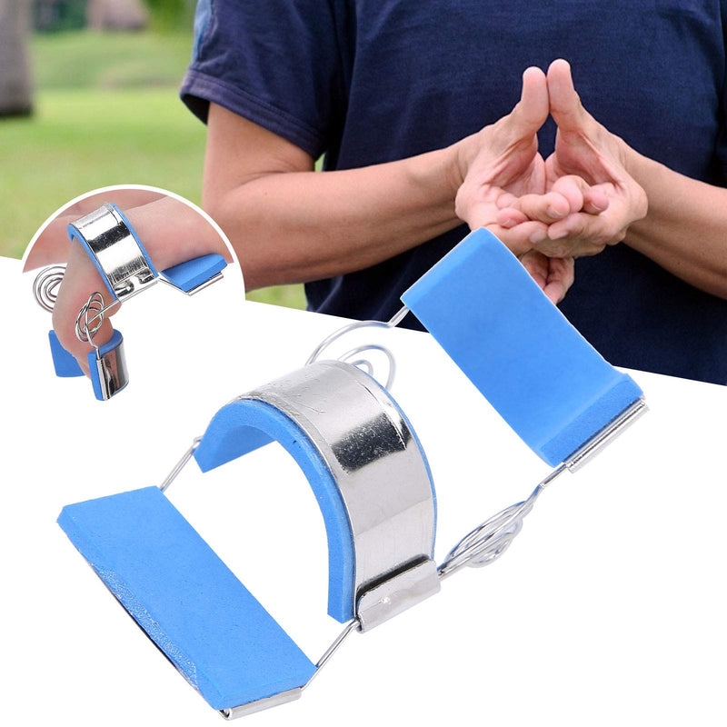 [Australia] - Finger Brace Splint, Stainless Steel Finger Rehabilitation Trainer Sprain Fracture Fixing Finger Straightener for Pain Relief Sport Injuries Basketball(l) l 