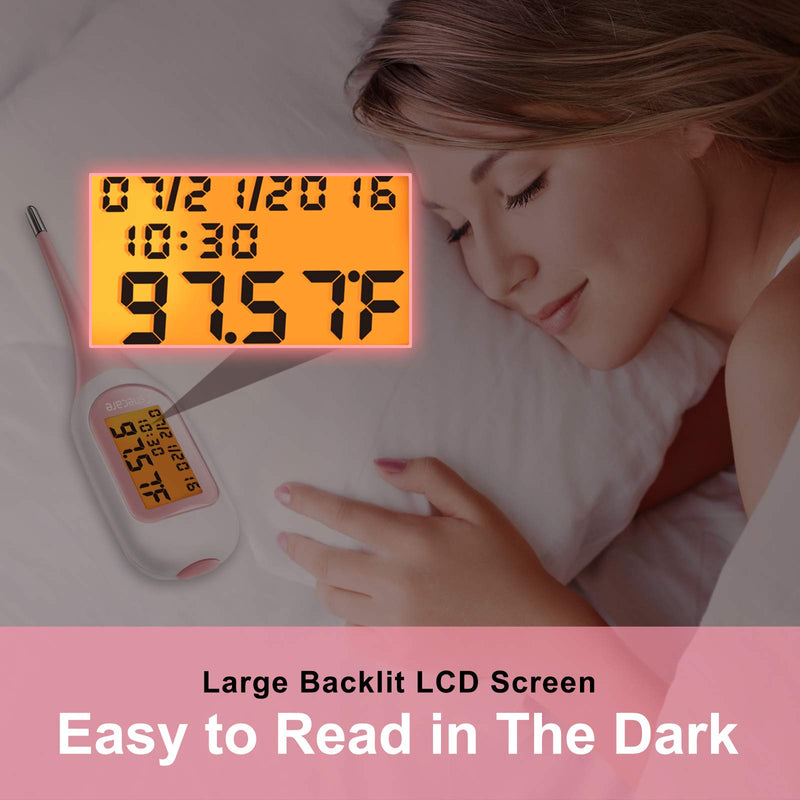 [Australia] - Shecare Smart Basal Thermometer for Ovulation Tracking, Digital Oral Body Temperature Thermometer for Fertility with Backlit, BBT Thermometer with Shecare App(iOS&Android)for Natural Family Planning 