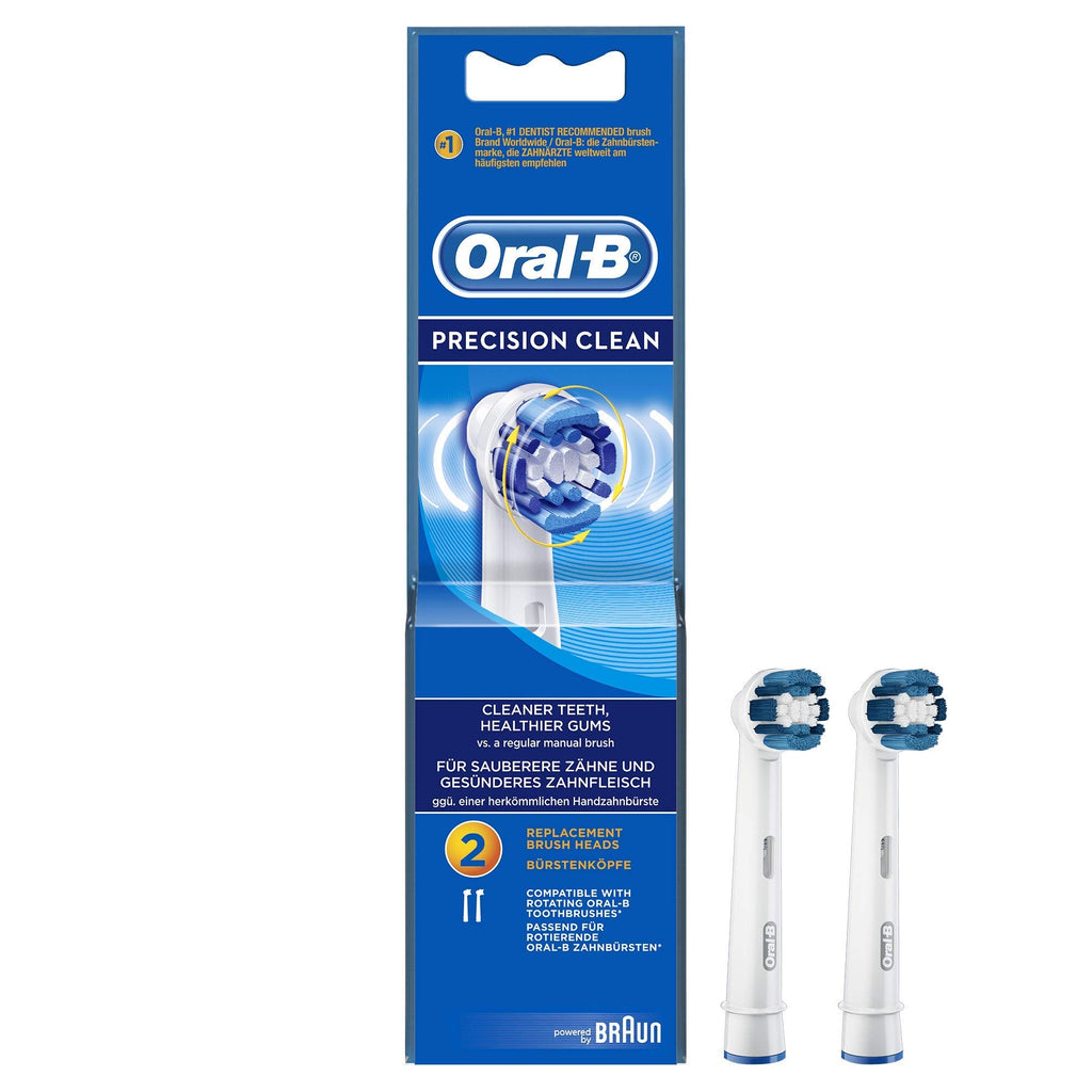 [Australia] - Oral-B Precision Clean Toothbrush Heads Pack of 2 Replacement Refills For Electric Rechargeable Toothbrush 