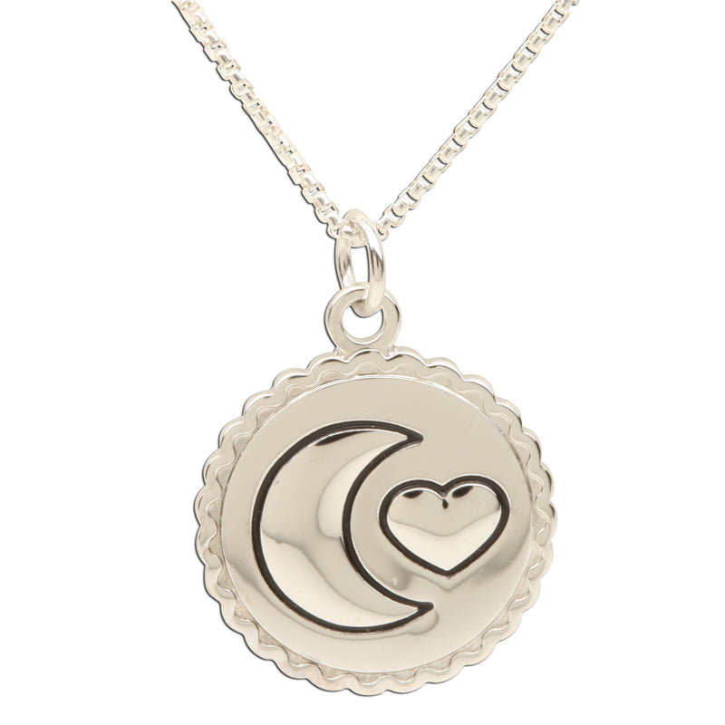 [Australia] - Girl's Sterling Silver"I Love You to the Moon and Back" Necklace 14 Inch 
