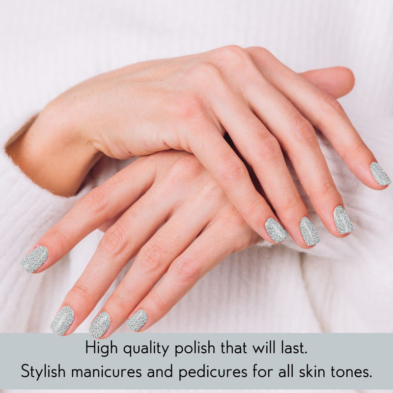 [Australia] - Color Club Glitter Collection Nail Lacquer - Long-Lasting Polish Fairytale Ending-Silver/White 