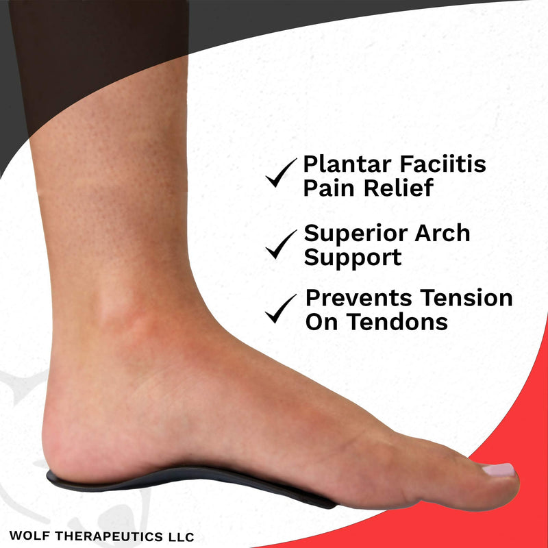 [Australia] - Dr. Wolf Arch Support Orthotic Inserts for Plantar Fasciitis -Unbreakable - 3/4 Length Shoe Insert - for Flat Feet, Foot, Arch and Heel Pain - Men's 11 Wide, Women's 12 Wide Wide - Men's 11 Women's 12 