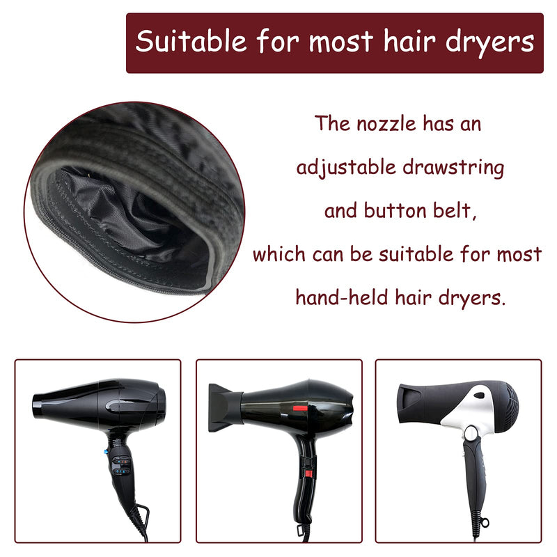 [Australia] - hadio Bonnet Hood Hair Dryer, Adjustable Hair Dryer Hood Bonnet for Hand Held Hair Dryer Cap Bonnet, Stretchable and Extended Hose Length Hair Drying Bonnet for Hair Care, Styling &Deep Condition 