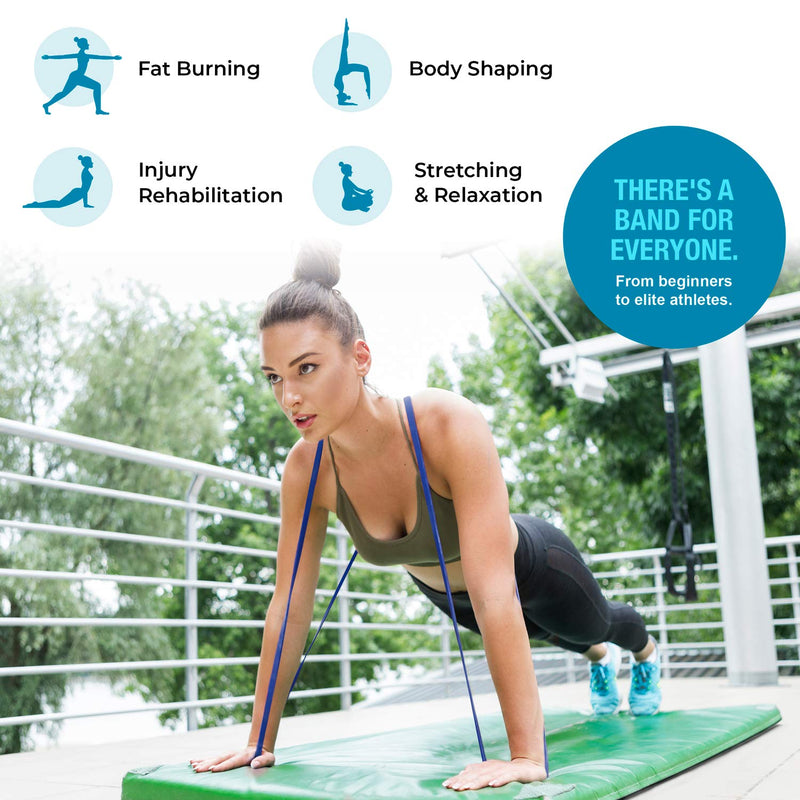 [Australia] - Beenax Resistance Bands Pull Up Assist Bands Set, 3 Pack - 3 Different Levels Workout Exercise Bands for CrossFit, Powerlifting, Muscle and Strength Training, Stretching, Mobility, Yoga - Men & Women 