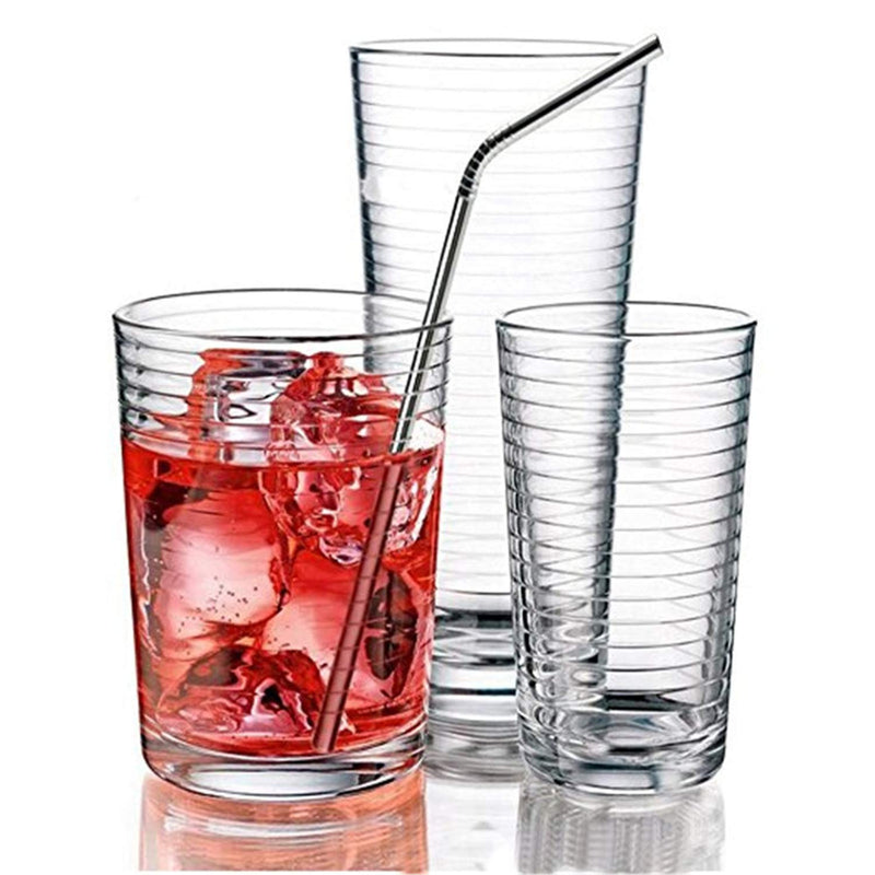 [Australia] - 10 Pcs Stainless Steel Straws, Reusable Metal Drinking Straws with 2 Cleaning Brush for Smoothie, Milkshake, Cocktail and Hot Drinks 8straws+2brush 