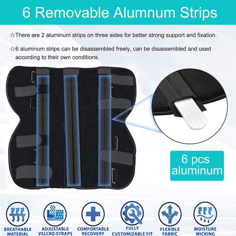 [Australia] - TANDCF Knee Immobilizer Secure Comfort Knee Brace & Stabilizer for Recovery,Knee Fractures,Instability, ACL,MCL,Meniscus Tear,Arthritis,Displacement & Post Surgery Recovery,Height 18.1" Universal Medium/Large (Pack of 1) 