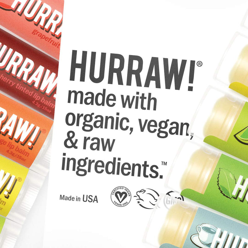 [Australia] - Hurraw! Coconut Lip Balm, 2 Pack: Organic, Certified Vegan, Cruelty and Gluten Free. Non-GMO, 100% Natural Ingredients. Bee, Shea, Soy and Palm Free. Made in USA 