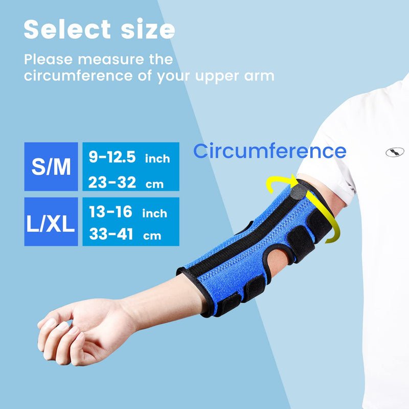 [Australia] - Elbow Brace, Night and Day Splint for Ulnar Nerve Entrapment for Left and Right, Cubital Tunnel Syndrome Physical Therapy and Recovery, Arm Immobilizer for Sleep and Work, for Woman, Man - L/XL 