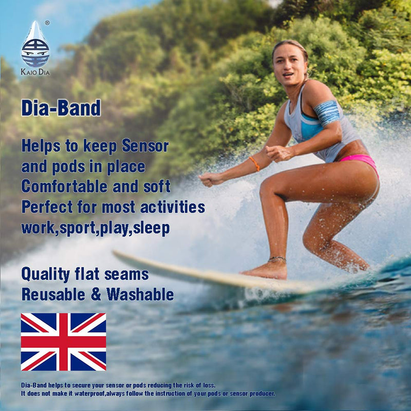 [Australia] - Dia-Band, Armband for CGM Freestyle Libre, Medtronic, Dexcom or Omnipod - Comfortable and Reusable Diabetic Armband for Glucose Sensor. (S (25-28 cm)) S ( 25-28 cm) 