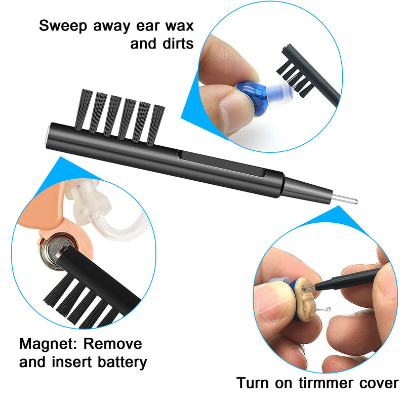 [Australia] - Hearing Aid Cleaning Kit, Hearing aid Cleaning Tools, Hearing Aid Brushes for Cleaning, Hearing Aid Earbuds Amplifier Earphone Earbuds Airpod Cleaner Kit, Hearing Aid Accessories with case (8 Pcs) 