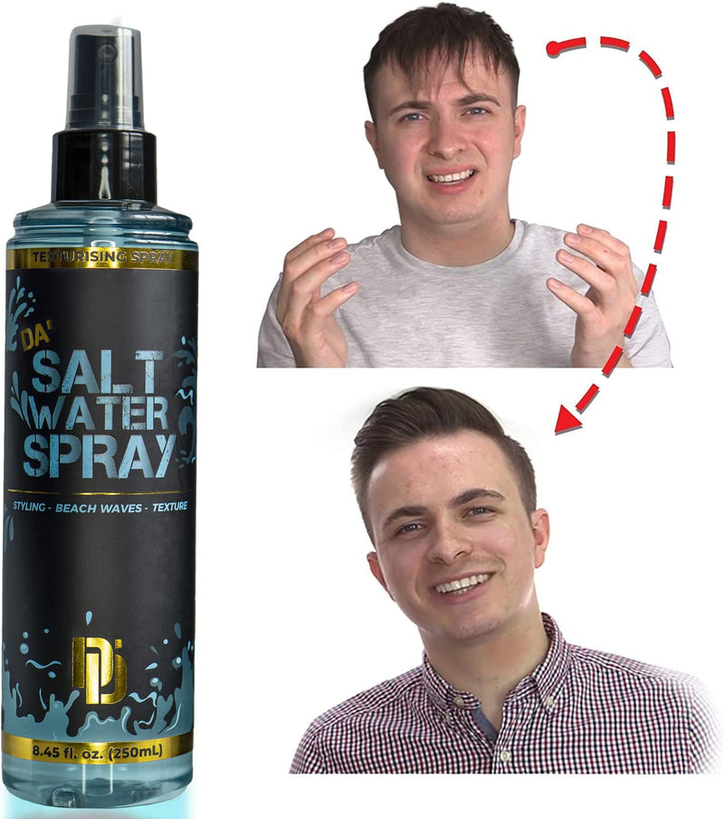 [Australia] - Da Dude Da Salt Water Spray, Sea Salt Spray for Hair Men, Texturising Styling Seasalt Spray 250ml 