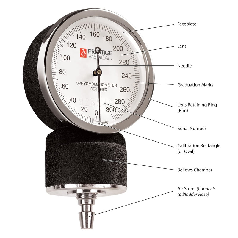 [Australia] - Prestige Medical Adult Premium Aneroid Sphygmomanometer with Matching Carry Case, Electric Pink (Model: 882-ELP) 