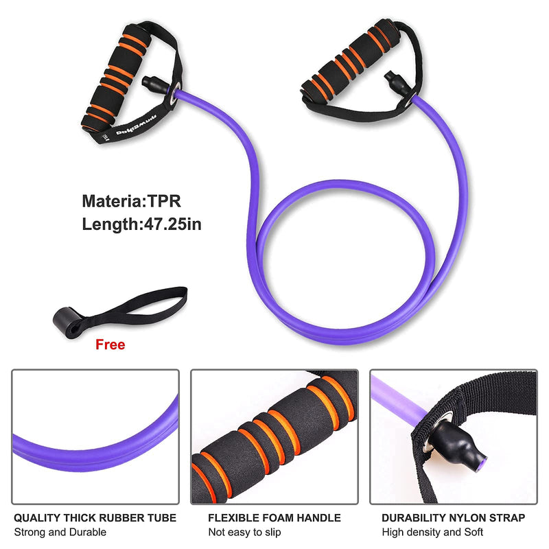 [Australia] - 3 Pcs Resistance Bands Tubes Set with Handles, Exercise Fitness Bands for Women,Muscle Strength Training,Workout,Physical Therapy, Yoga, Pilates, Door Anchor& Storage Pouch 