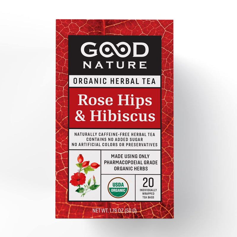 [Australia] - Good Nature Organic Rose Hips & Hibiscus Tea, 1.76 Ounce 20 Count (Pack of 1) 