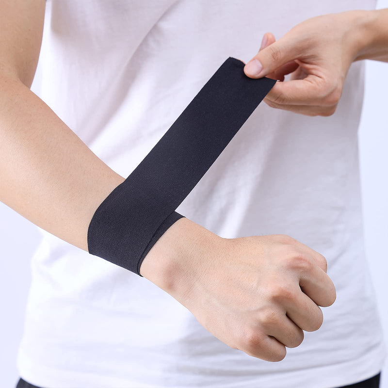 [Australia] - Lobtery Kinesiology Tape (3 Uncut Rolls) Waterproof Athletic Tape Sports for Knee Shoulder and Elbow, Kinesio Tape for Pain Relief, Latex Free, 2 inch x 16.4 feet Roll, Black 
