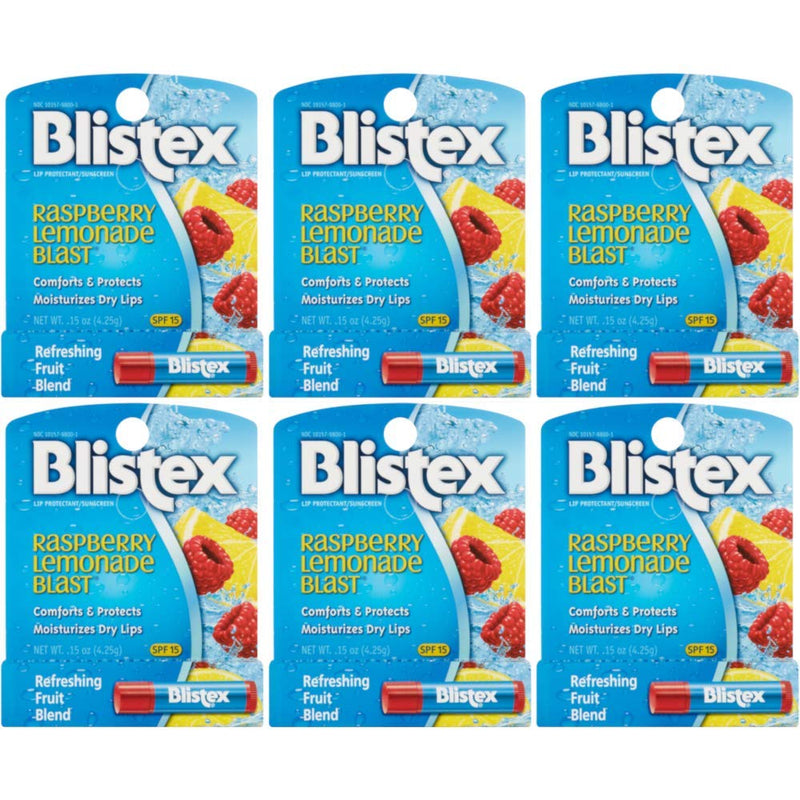 [Australia] - Blistex Raspberry Lemonade Blast SPF 15 Lip Protectant, .15 oz (Pack of 6) 