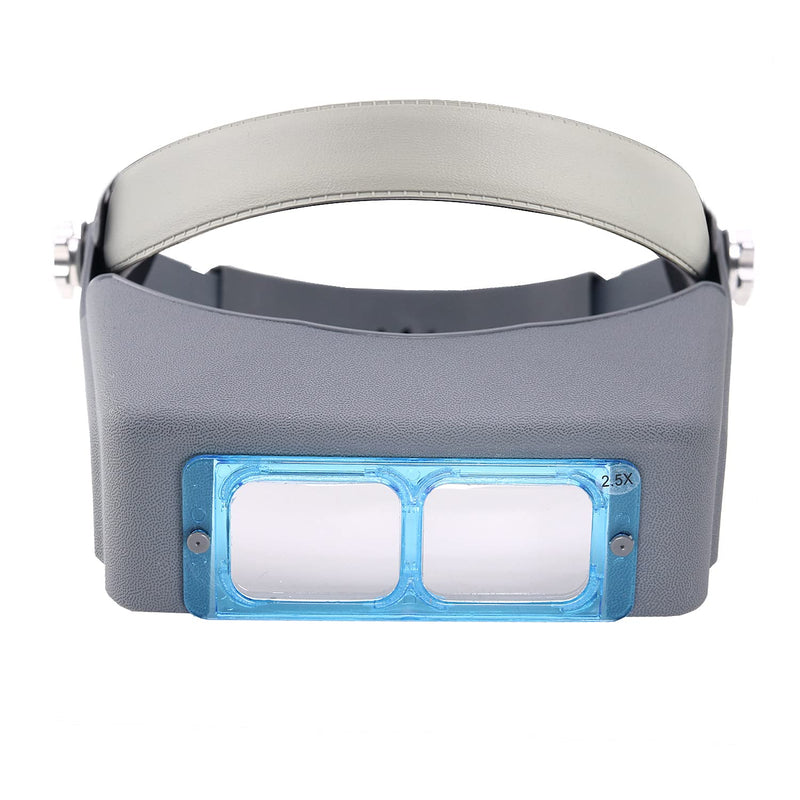 [Australia] - Headband Magnifier Double Lens Head-Mounted Reading Magnifier Loupe Jewelry Visor Opitcal Glass Binocular Magnifier with Lens Magnification-1.5X 2X 2.5X 3.5X 1.5x-3.5x Optical Glass 