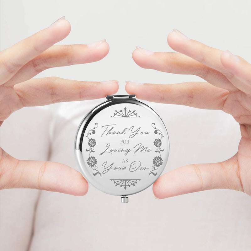 [Australia] - Dynippy Compact Mirror Silver 2 x 1x Magnification Makeup Mirror for Purses and Travel Folding Mini Pocket Mirror Portable Hand for Girls Woman Mother - Mother Father 