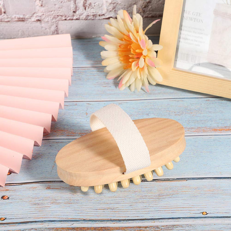 [Australia] - Body Brush, Body Massage Brush, Back Scrubber Exfoliate Massage Improve Blood Circulation, Natural Wood Massager for Body Scrubber Hair Scalp Spa Bath Massage 