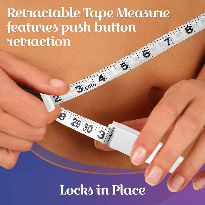[Australia] - Body Tape Measure - (2 Pack) Measuring Tapes for Body and Fat Weight Monitors, (Inches & cm) Retractable Tape Measure Ruler for Accurate Body Fat Calculator Helps Calculate Fitness Body Measurements 