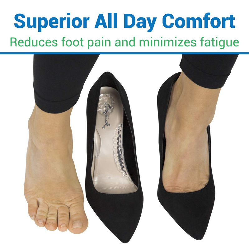 [Australia] - ViveSole High Heels Inserts for Women - Silicone Gel Dress Shoe Insole - Durable, Comfortable Metatarsal Pad - Orthopedic Foot Heel Cup for Plantar Fasciitis, Blister Prevention, Heel Spur Pain Relief 