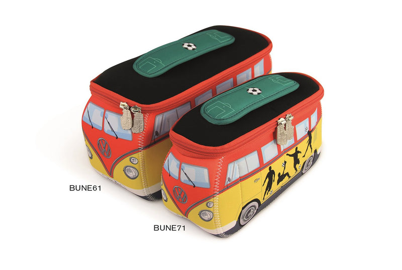 [Australia] - BRISA VW Collection - Volkswagen Samba Bus T1 Camper Van 3D Neoprene Small Universal Bag - Makeup, Travel, Cosmetic Bag (Neoprene/German Football) 