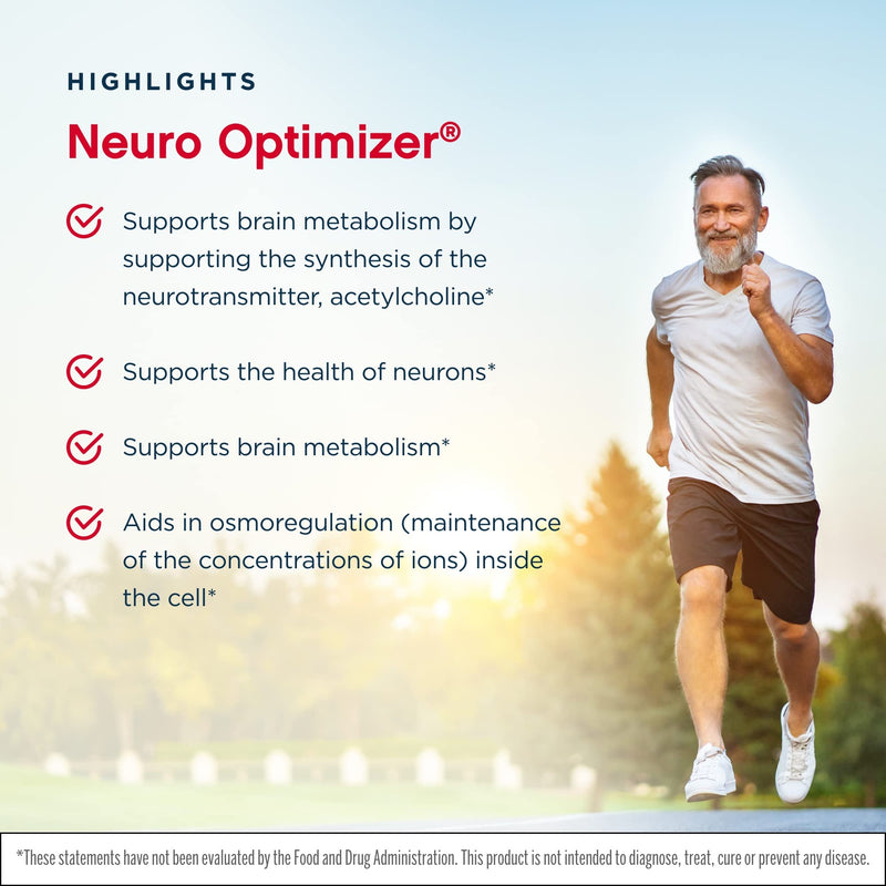 [Australia] - Jarrow Formulas Neuro Optimizer - 120 Capsules - Brain Health & Antioxidant Support - Includes 7 Neuro Nutrients - Gluten Free - 30 Servings 120 Count (Pack of 1) 
