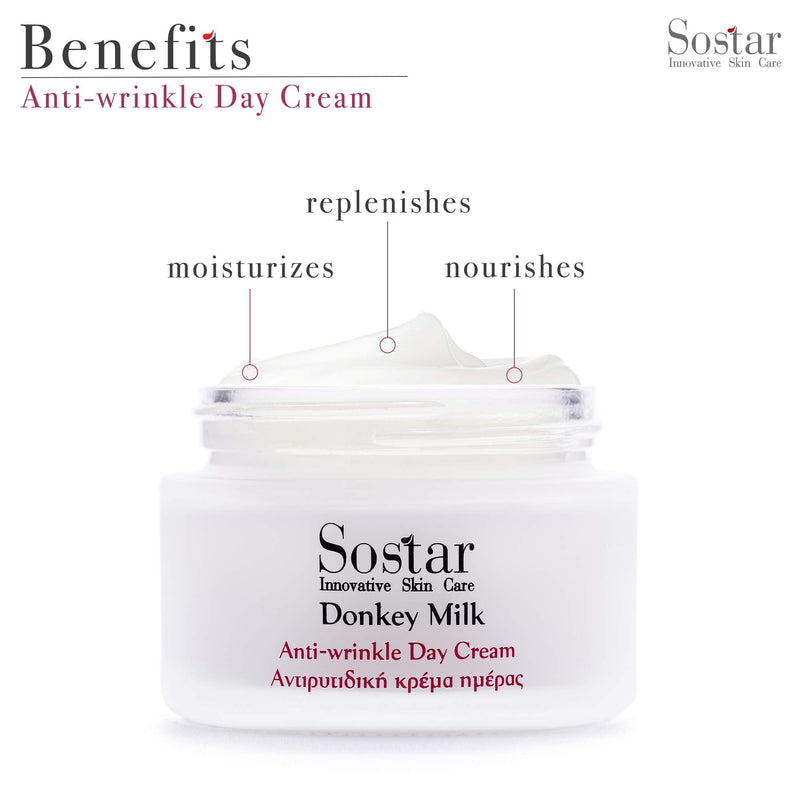 [Australia] - Sostar Anti-Wrinkle Face Day Cream with Donkey Milk ‚Äì Intensive Natural Anti-Aging Face Cream That Reduces Signs Of Ageing - Suitable for Mature & All Skin Types. 