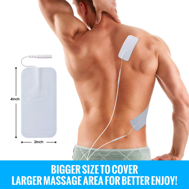 [Australia] - LiteTour 10 Pieces Large Electrode Pads for TENS Unit Replacement Pads for TENS Machine 